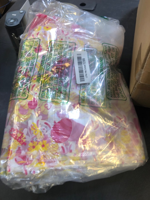 Photo 1 of SUREHOME Cellophane Bags for Gift Baskets 30 x 40 Inch Large Clear Gift Bags for Easter Baskets Wrap, Set Of 10 Plastic Cello Bunny Treat Bag with Pull Bow Ribbon for Large Easter Basket