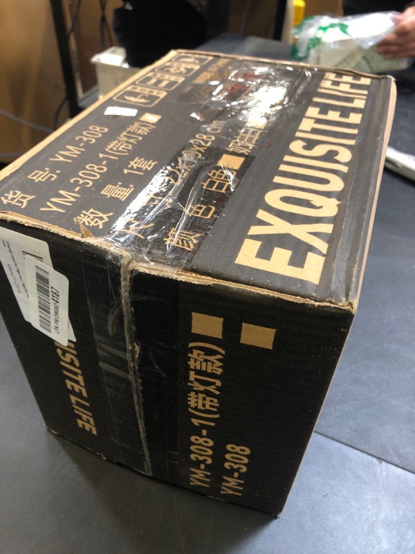 Photo 1 of Display case for Figures with Light Adjustable Display Stand Clear Acrylic Display Box with Door Dust and Moisture Proof Suitable for Lego Collectibles Action Figures Pop Mart (Black)