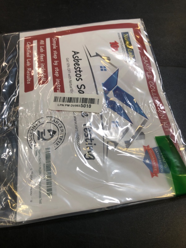 Photo 1 of Asbestos Test Kit 1 PK (24Hr Turnaround Time)—#1 Lab Certified Asbestos Test!