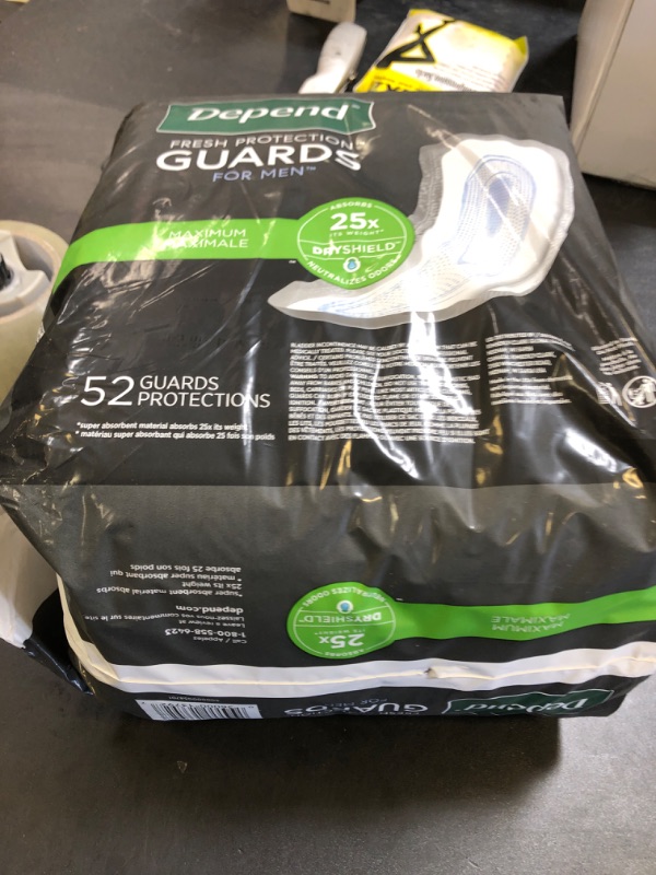 Photo 1 of Depend Guards for Men Cs/208 (4 Pks of 52)