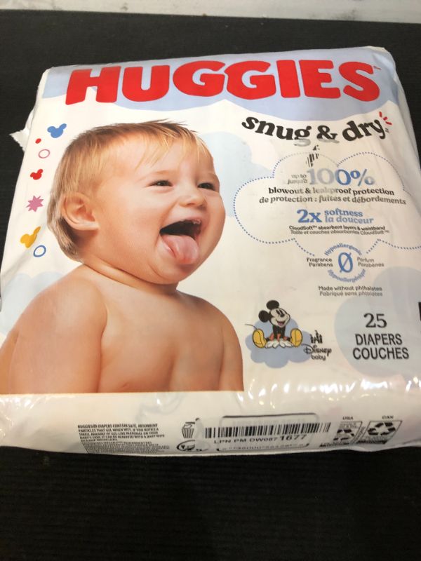 Photo 1 of Huggies Size 5 Diapers, Snug & Dry Baby Diapers, Size 5 (27+ lbs), 25 Count, 