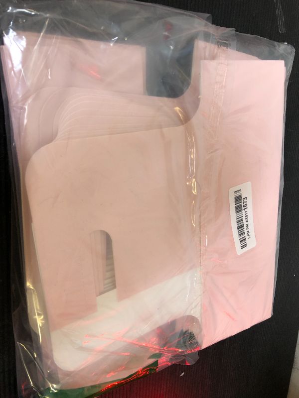 Photo 1 of 2 Cup Disposable Drink Carrier for Delivery with Handle,15 Count Pink Paperboard Cup Holder,Cup Carriers for Hot or Cold Drinks,Coffee Carrier, Food Delivery,Take Out Cup Carriers (Pink, 30 PCs)