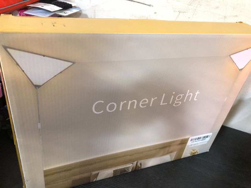 Photo 1 of haultop Corner Light with Switch, Ceiling Corner Lights for Living Room, Plug in Ceiling Light for Dark Area, Lamp for Bedroom, Kids Room, Triangle Shape