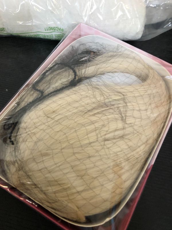 Photo 1 of BLL Blonde Wig, Synthetic Lace Front Wigs Pre-Plucked 13x4 HD Glueless Straight 26inch Ready to Wear Pre-toned 613 Blonde Wigs Beginner Friendly Suitable For Daily Party Wear.