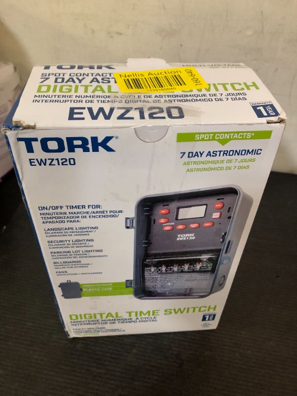Photo 1 of NSI EWZ120 Series EWZ Tork Multipurpose Control Astronomic 7 Day Time Switch, 120-277 VAC Input Supply, 1 Channel, SPDT Output Dry Contact, #8 - #16 AWG
