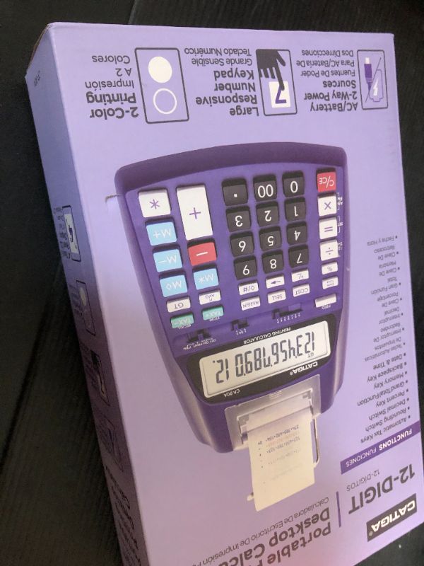 Photo 1 of CATIGA New & Upgraded 2025 Printing Calculator Adding Machine 10 Key, Desktop Home Office Calculator with Paper Roll Print Out, Accounting Business Finance