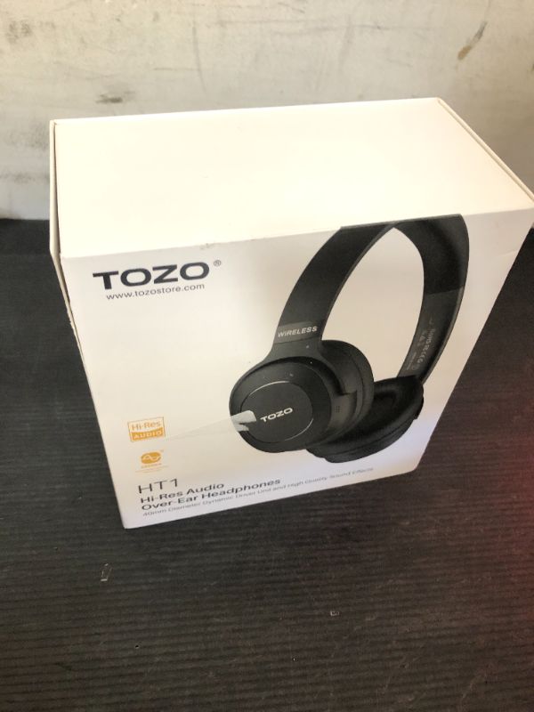Photo 1 of Tozo  Active Noise Cancelling Headphones, Wireless Over Ear Bluetooth Headset, 40H Playtime, Hi-Res Audio Custom EQ via App Deep Bass Comfort Fit Ear Cups, for Home Office Travel Black