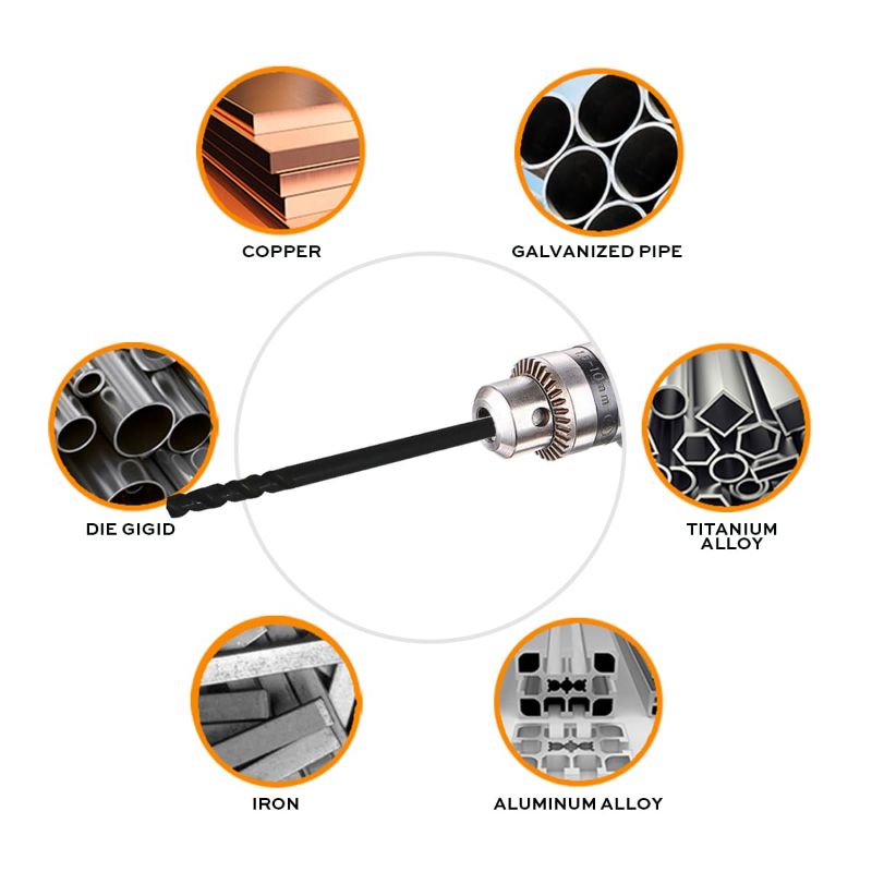 Photo 1 of 5/8 Inch x 12 Inch Aircraft Drill Bit (Professional Grade) Extra Long Black Oxide Cobalt Extension Bit - Perfect for Drilling into Sheet Metal, Stainless, Aluminum, Wood, & Copper