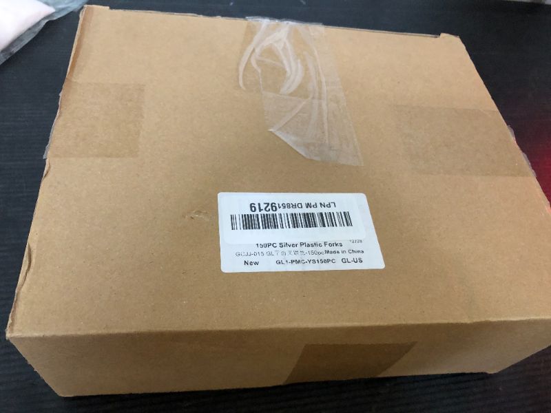 Photo 1 of Goodluck Silver Plastic Forks - 150pc Heavy Duty Disposable Set for Weddings, Parties and Dinners