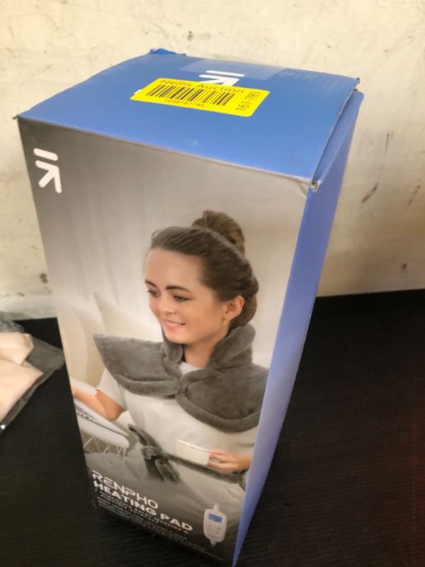 Photo 1 of Electric Heating Pad for Back Pain Relief, RENPHO Mothers Day Gifts, Birthday Gifts for Women Men Mom Dad, FSA HSA Eligible, Heat Pad for Neck and shoulders, Fast Heating, 24"x33", ETL Certified, Gray