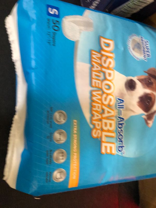 Photo 1 of HONEY CARE All-Absorb A26 Male Dog Wrap, 50 Count, Small