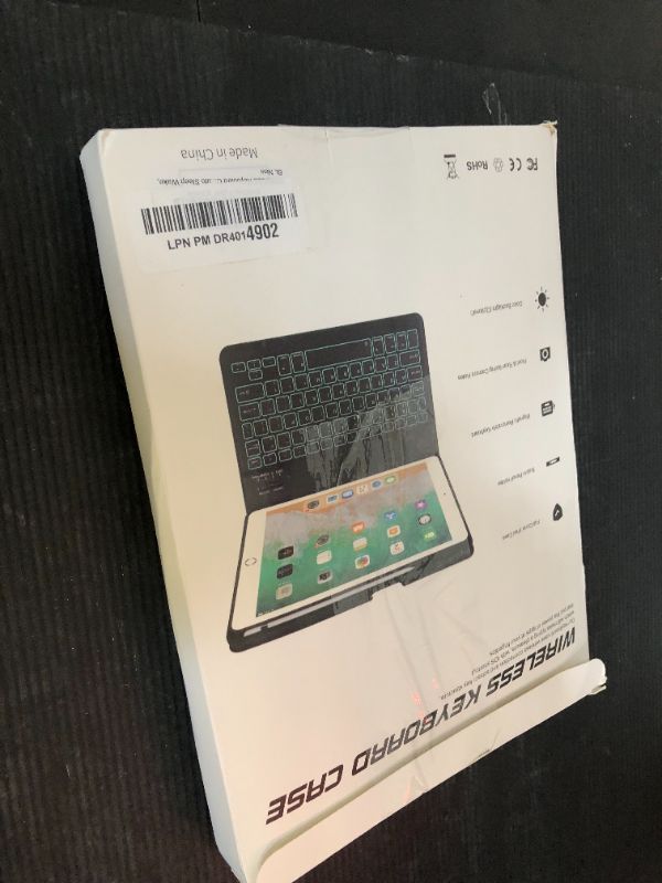 Photo 1 of BOBOLEE Keyboard Case for iPad 9.7 inch 6th 2018, 5th Gen. 2017, Air 2 2014 Released, Wireless Detachable Keyboard, Thin Slim Folio Cover Shell with Pen Holder, Auto Sleep Wake, BL