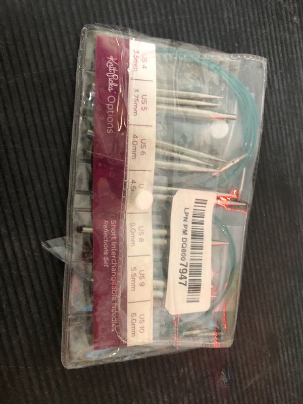 Photo 1 of Knit Picks Options 2-3/4" Short Metal Stainless Steel Interchangeable Knitting Needle Set (Reflections Stainless Steel)
