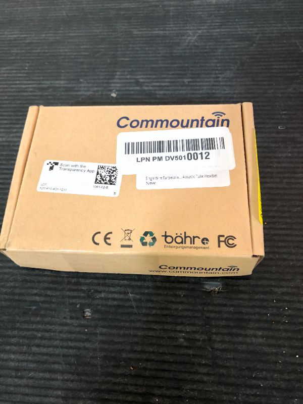 Photo 1 of commountain Earpiece with PTT/Mic Compatible for Kenwood Baofeng SAMCOM BTECH Retevis Walkie Talkies Radios and BF-F8HP UV-82HP UV-5R UV82 UV82C UV5X3 TK NX, Acoustic Tube Headset, 2 Pin Style