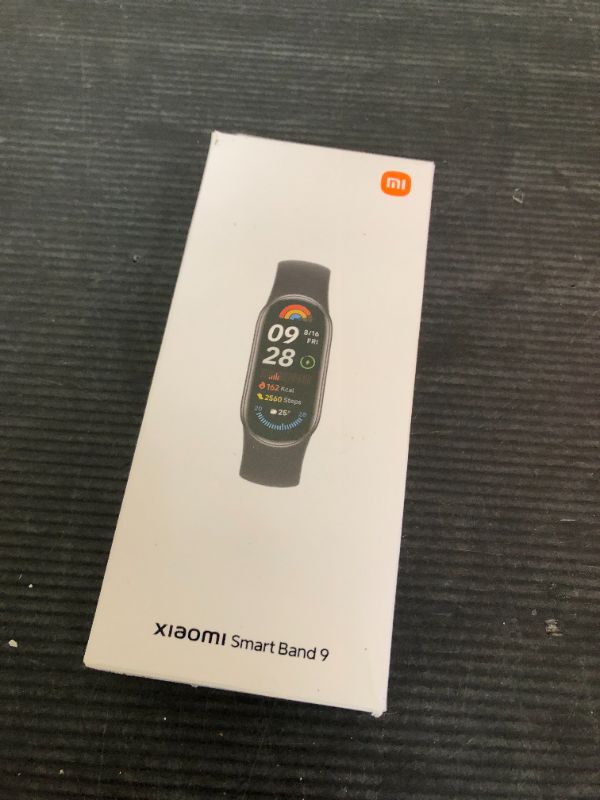 Photo 1 of Xiaomi Smart Band 9 Global Version (2024) 1.62" Amoled Display | 233 mAh Battery | up to 21 Days of Battery Life | Over 150 Workout Modes | BT 5.4 | 50M Water Resistant - Midnight Black