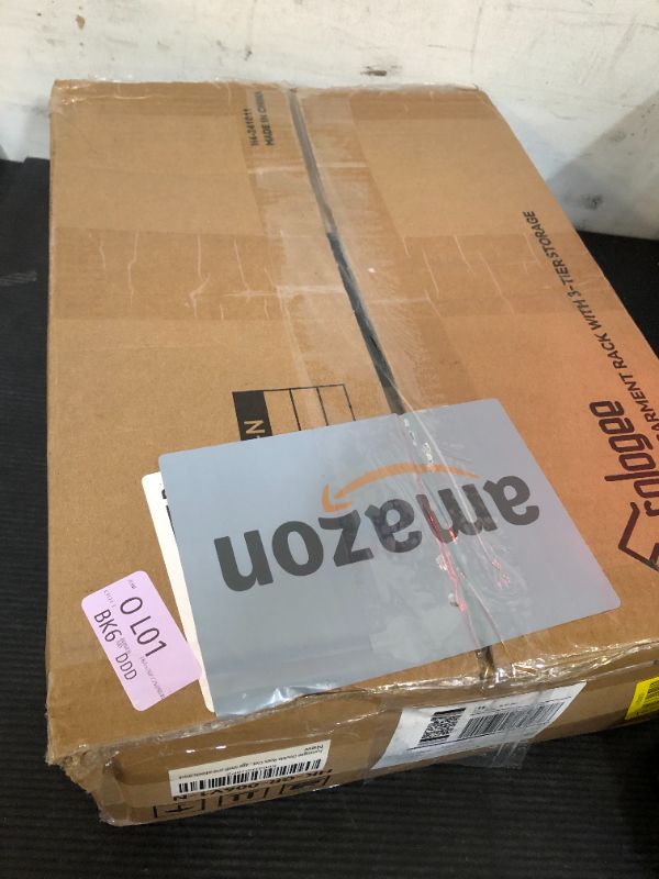 Photo 1 of Furologee Double Rods Clothing Garment Rack with Wheels and 3-Tier Storage Shelf, Clothes Rack for Hanging Clothes with 4 Hooks, Portable Closet Wardrobe Organizer for Bedroom, Living Room, Black