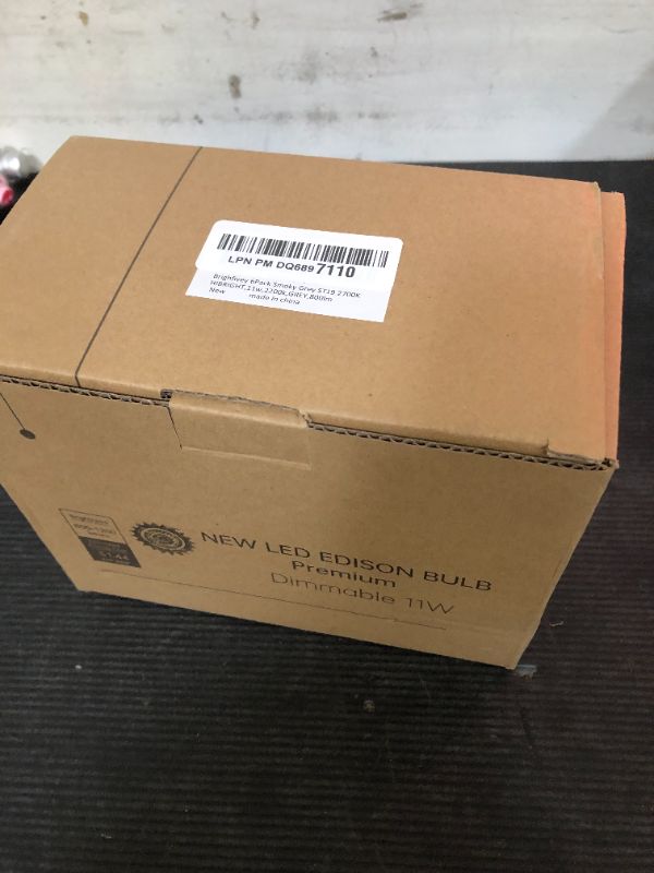 Photo 1 of Brighfivey Light Bulbs - 100 Watt Equivalent, Soft Warm 800 Lumen Edison Bulbs (10W LED), E26 Base Dimmable, ST19 Smoky Gray Vintage, 6 Pack