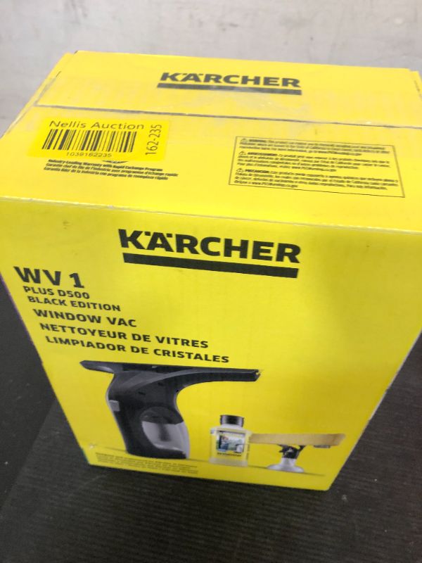 Photo 1 of Kärcher WV 1 Plus Black Edition Window Vacuum Squeegee - for Showers, Mirrors, Glass, & Countertops - 10 in. Squeegee Blade
