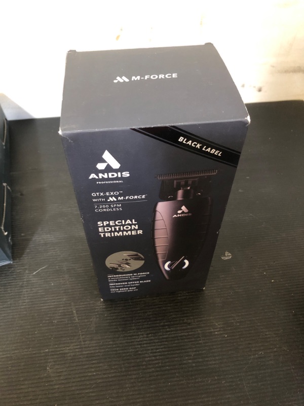 Photo 1 of Andis GTX-EXO Black Label Special Edition, Professional Lithium-ion Electric Beard & Hair Trimmer, M-Force Technology, Cordless, Included Charging Stand, Black