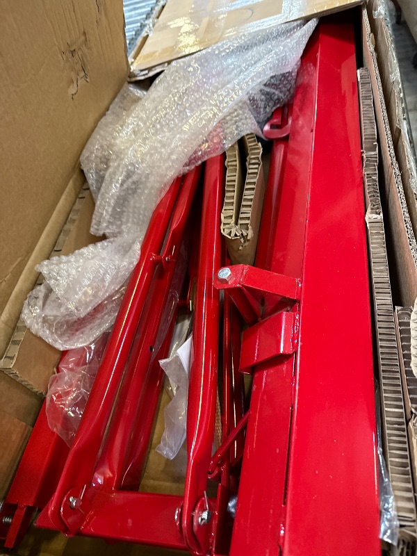 Photo 1 of Rovibek Drywall Lift 11 FT, Drywall Jack Lift for Ceiling, 360° Adjustable Drywall Panel Hoist, 150LBS Heavy Duty Drywall Lifter, Foldable Sheetrock Lift, Drywall Lift for Home Improvement (Red)