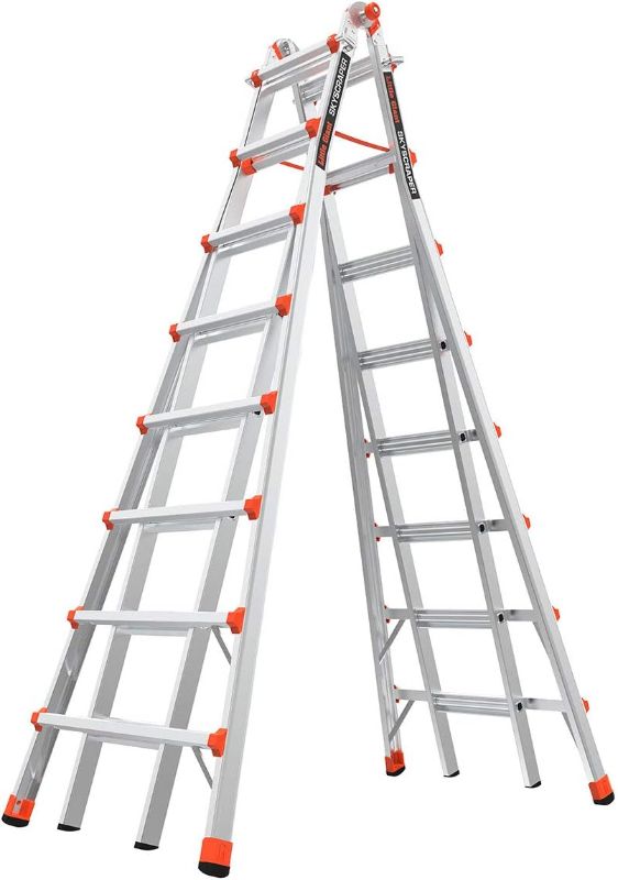 Photo 1 of Little Giant Ladder Systems, SkyScraper, M15, 8-15 foot, Stepladder, Aluminum, Type 1A, 300 lbs weight rating, (10109)