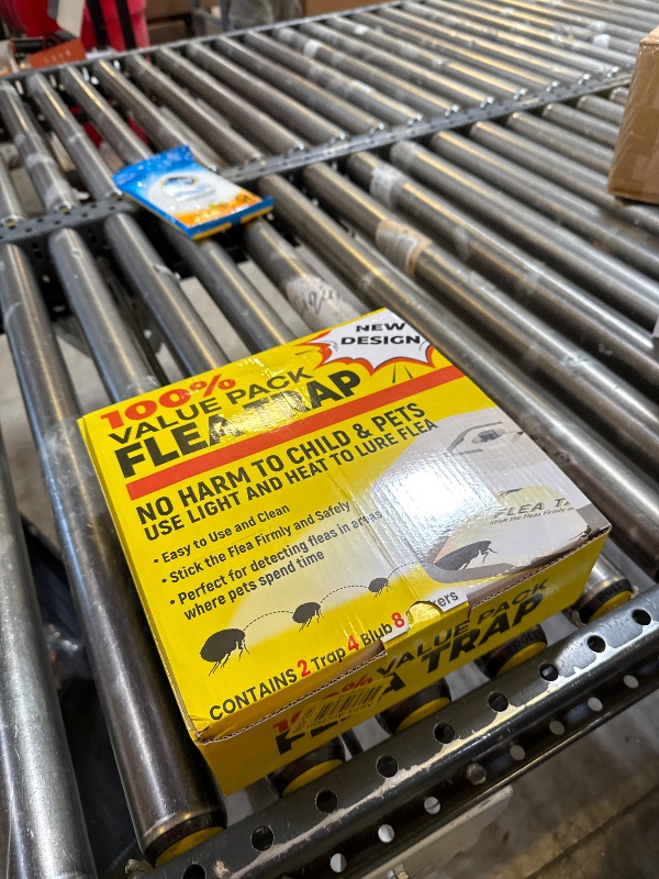 Photo 1 of 2 Pack Flea Traps for Inside Your Home, Flea Bombs for Home Indoor with 4 Bulbs and 8 Sticky Discs, Bed Bug Trap Safe to Pets and Kids