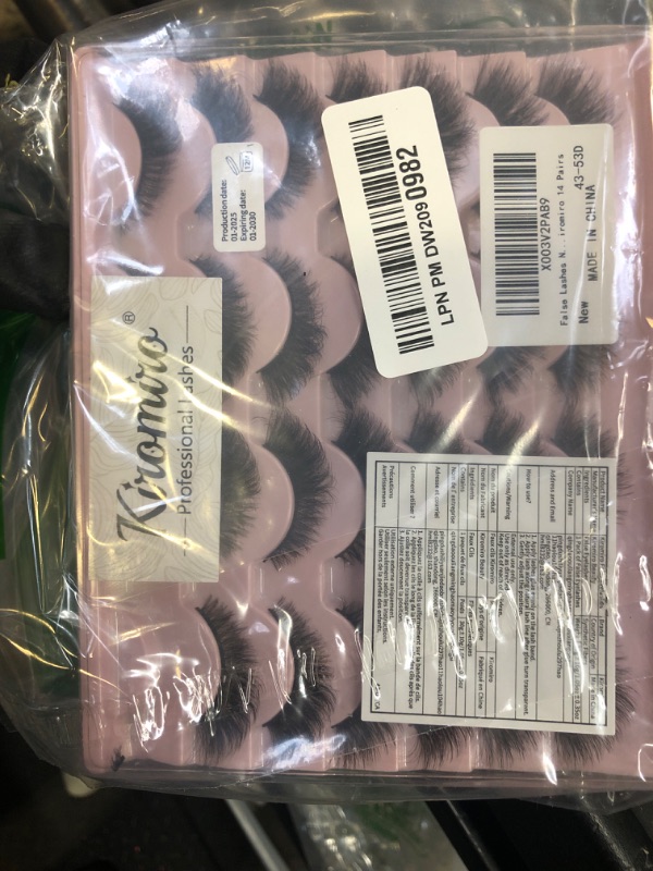 Photo 1 of False Lashes Natural Look Faux Mink Eyelashes Wispy Fox Eye Lashes That Look Like Extensions 3D Mink Lashes Natural Strip Lashes Pack by Kiromiro 14 Pairs