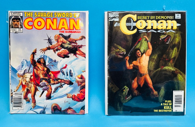 Photo 1 of 165003…2 vintage Conan magazines in plastic sleeves 