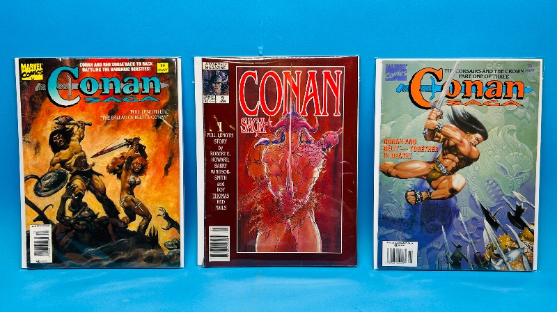 Photo 1 of 165004… 3 vintage Conan magazines in plastic sleeves 