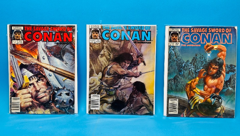 Photo 1 of 165006… 3 vintage Conan magazines in plastic sleeves 