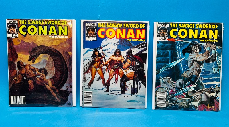 Photo 1 of 165007… 3 vintage Conan magazines in plastic sleeves 