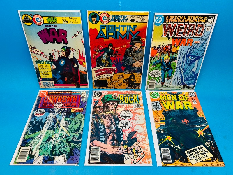 Photo 1 of 165019… 6 vintage military comics in plastic sleeves 