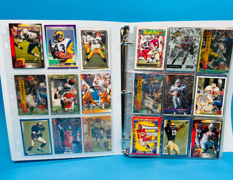 Photo 1 of 165022…final sale no returns/refunds-216 mixed football cards in binder