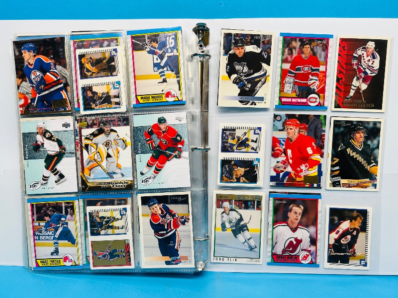 Photo 1 of 165023… final sale no returns/refunds-180 mixed hockey cards in binder 