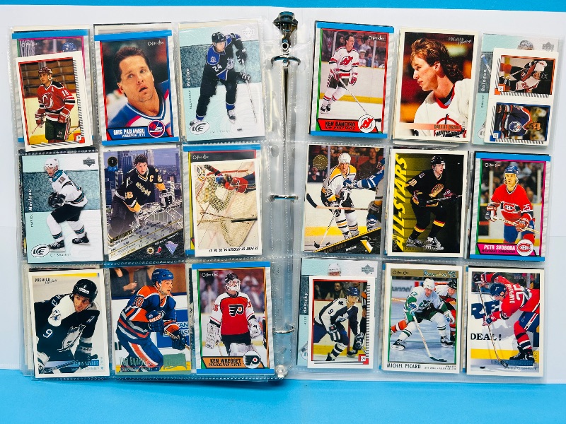 Photo 1 of 165023… final sale no returns/refunds-180 mixed hockey cards in binder 
