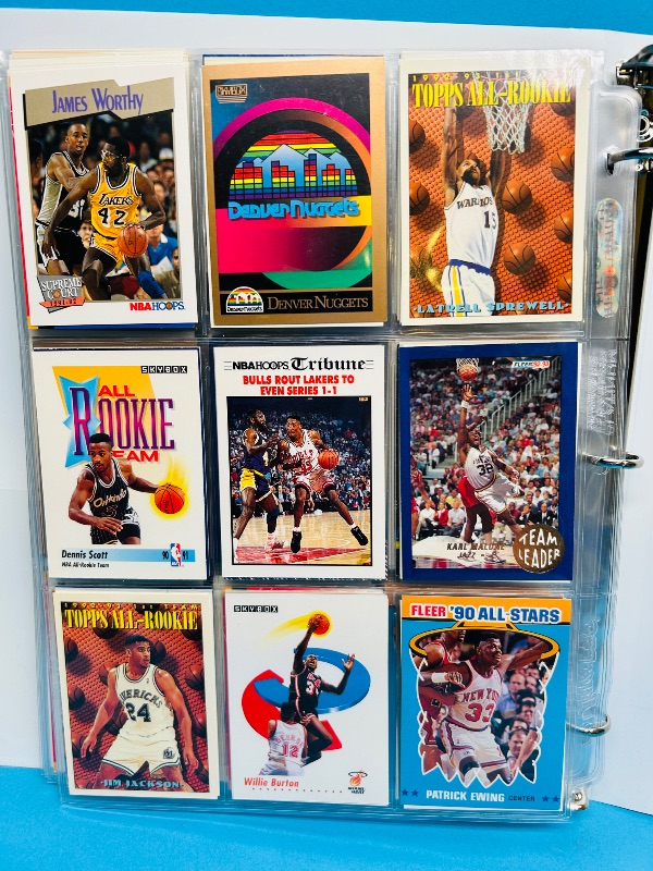 Photo 1 of 165025… final sale no returns/refunds-180 mixed basketball cards in binder 