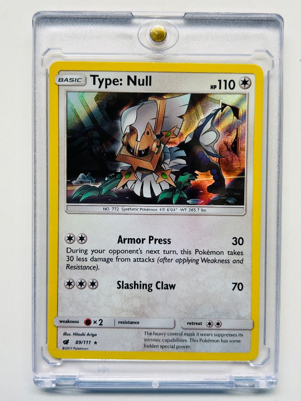 Photo 1 of 165041… Pokémon holo Type: Null card in hard plastic case 