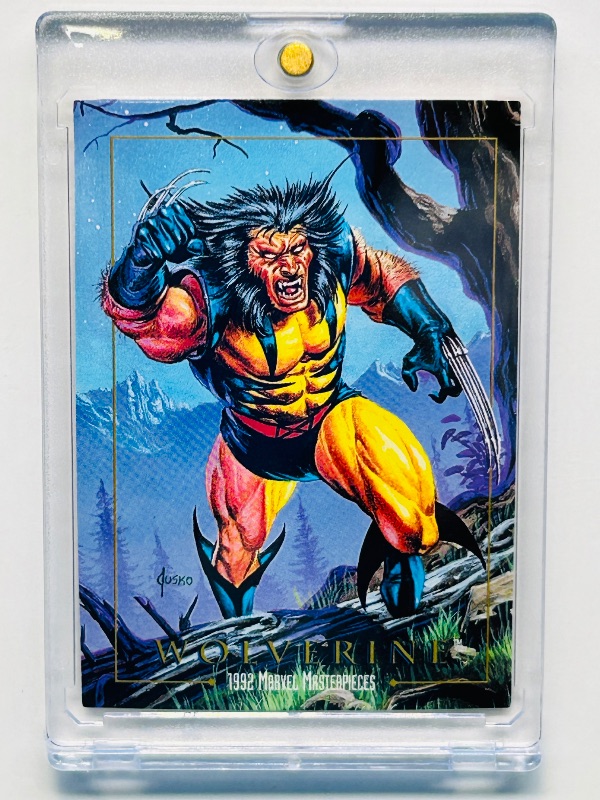Photo 1 of 165046… Marvel Masterpieces Wolverine card 94 in hard plastic case