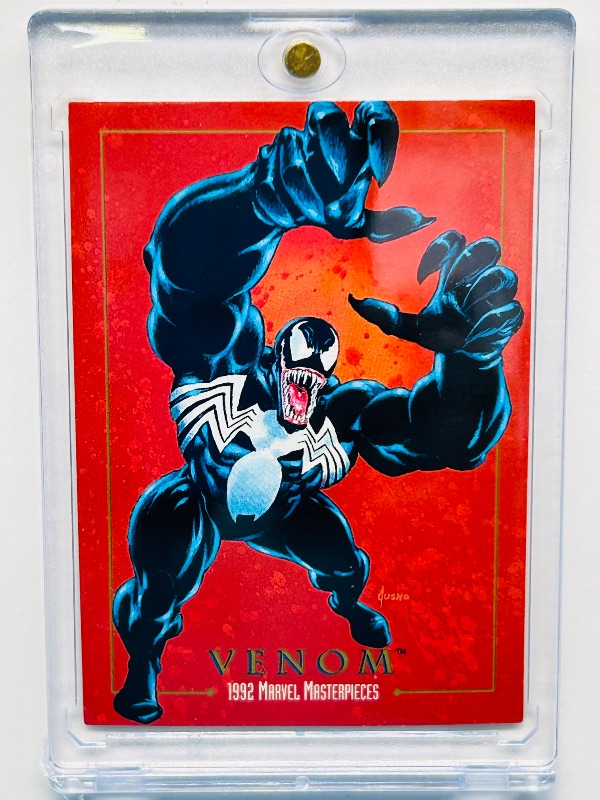 Photo 1 of 165047… Marvel Masterpieces Venon card 97 in hard plastic case