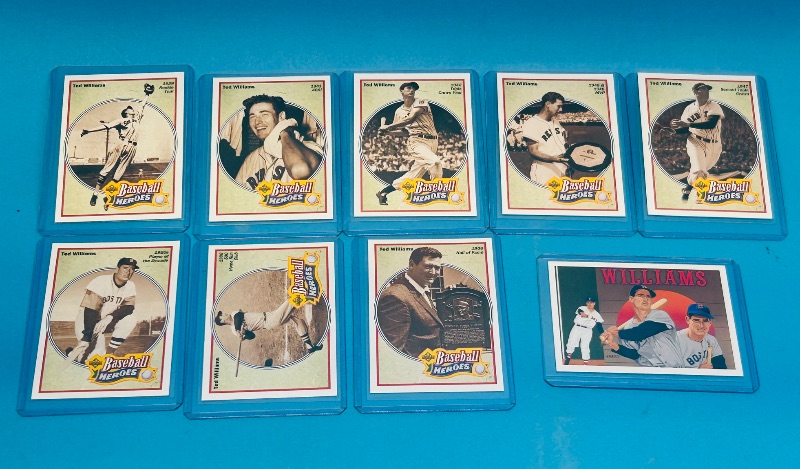 Photo 1 of 165055…Baseball heroes Ted Williams cards in hard plastic sleeves 