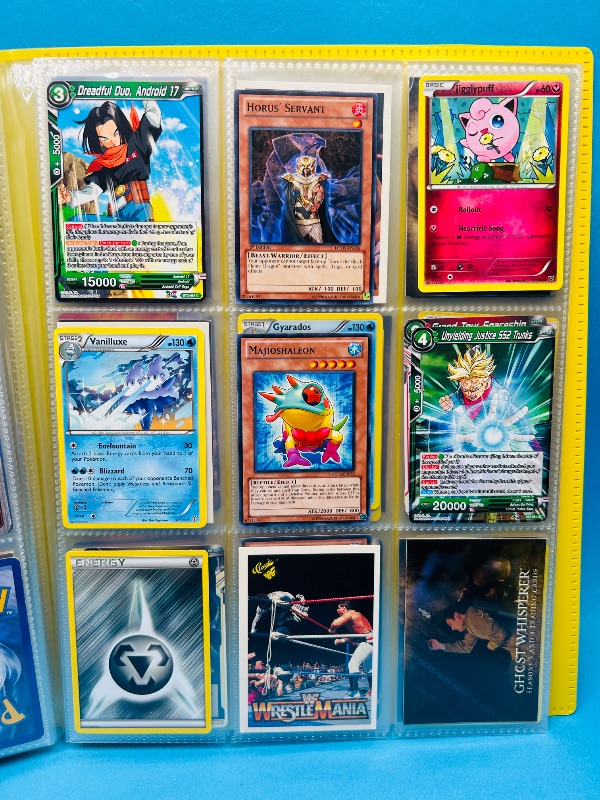 Photo 1 of 165063…final sale no refunds/returns -198 mixed character and game cards in binder
