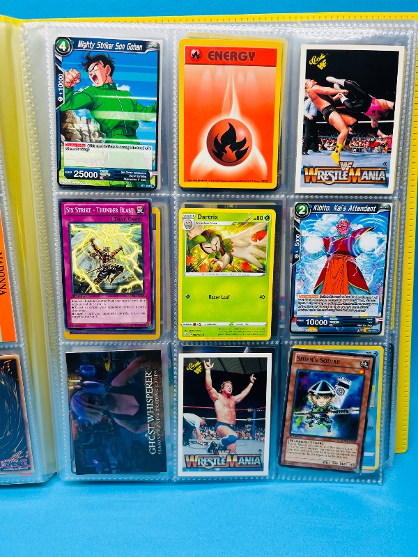 Photo 1 of 165063…final sale no refunds/returns -198 mixed character and game cards in binder