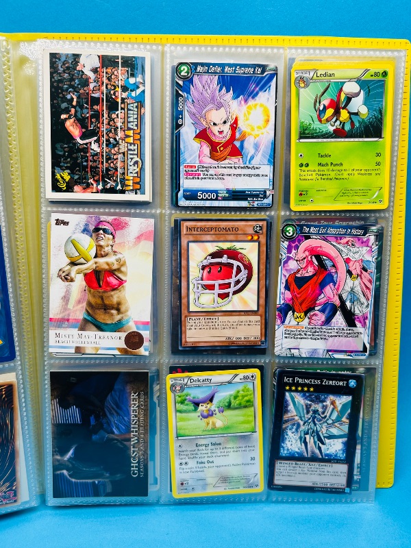 Photo 1 of 165063…final sale no refunds/returns -198 mixed character and game cards in binder