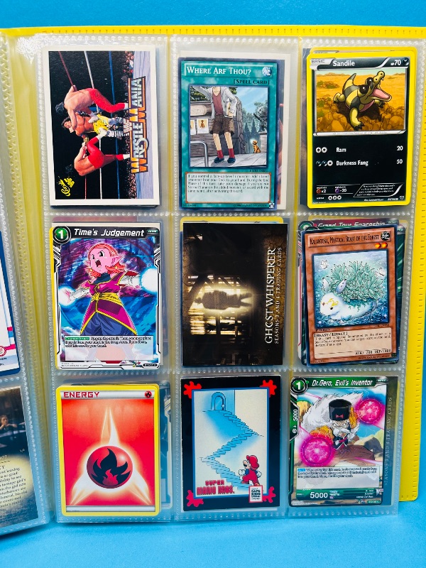 Photo 1 of 165063…final sale no refunds/returns -198 mixed character and game cards in binder