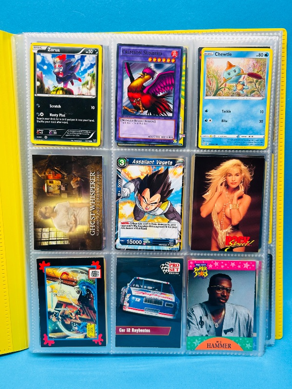 Photo 1 of 165063…final sale no refunds/returns -198 mixed character and game cards in binder