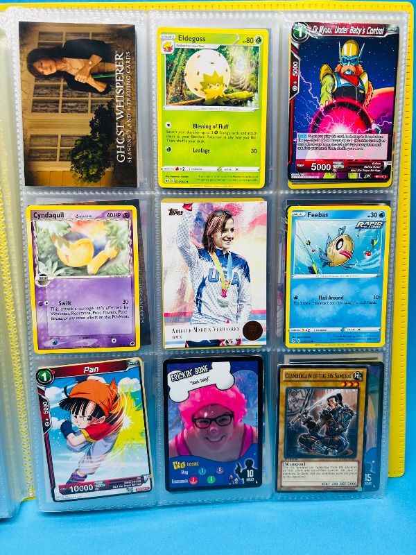Photo 1 of 165063…final sale no refunds/returns -198 mixed character and game cards in binder