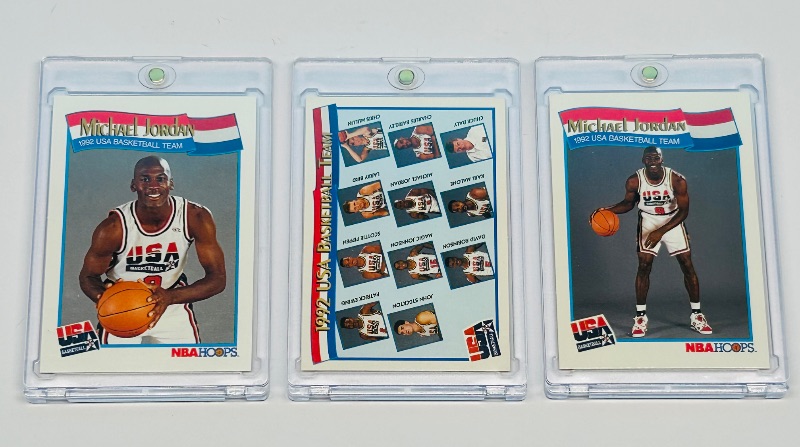 Photo 1 of 165067… 3 Michael Jordan cards in hard plastic cases