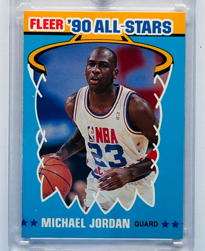 Photo 1 of 165069…Michael Jordan all-Stars card 5 in hard plastic cases