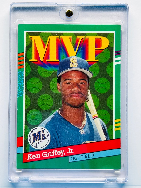 Photo 1 of 165072…Ken Griffey Jr. MVP card 392 in hard plastic case 