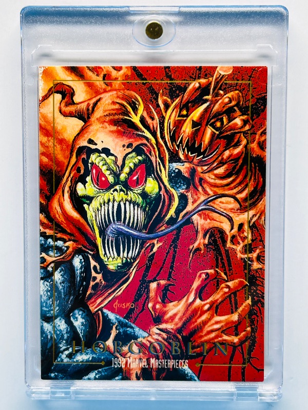 Photo 1 of 165082… Marvel Masterpieces Hobgoblin card 33 in hard plastic case